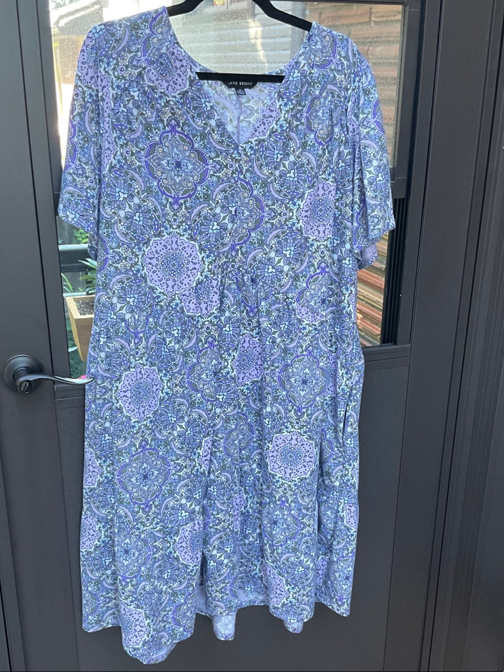 Lane Bryant Lavender Paisley Swing Dress